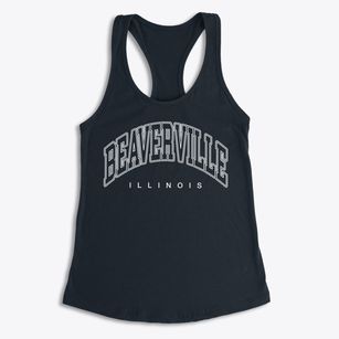 Beaverville Illinois Inline Women's Racerback Tank