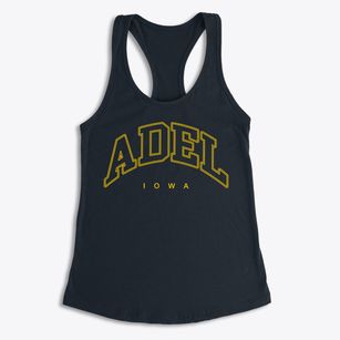 Adel Iowa Inline Women's Racerback Tank