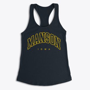 Manson Iowa Inline Women's Racerback Tank