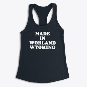 Worland Wyoming Classic 70s Women's Racerback Tank