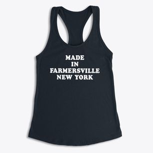 Farmersville New York Classic 70s Women's Racerback Tank