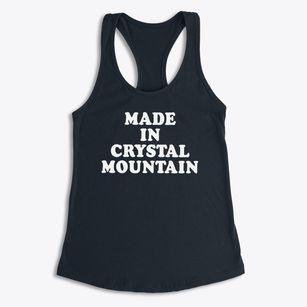 Crystal Mountain Michigan Classic 70s Women's Racerback Tank
