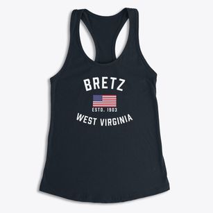 Bretz West Virginia Patriot Women's Racerback Tank