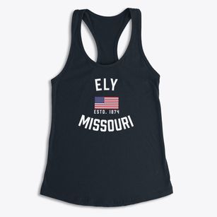 Ely Missouri Patriot Women's Racerback Tank