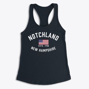 Notchland New Hampshire Patriot Women's Racerback Tank