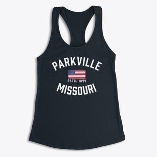 Parkville Missouri Patriot Women's Racerback Tank