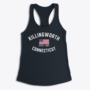 Killingworth Connecticut Patriot Women's Racerback Tank