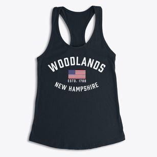 Woodlands New Hampshire Patriot Women's Racerback Tank