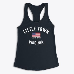 Little Town Virginia Patriot Women's Racerback Tank