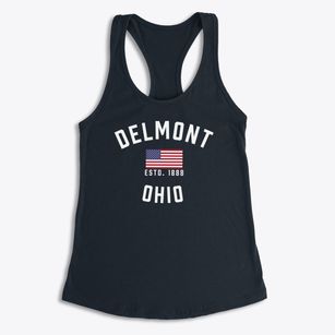 Delmont Ohio Patriot Women's Racerback Tank