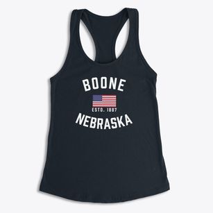 Boone Nebraska Patriot Women's Racerback Tank