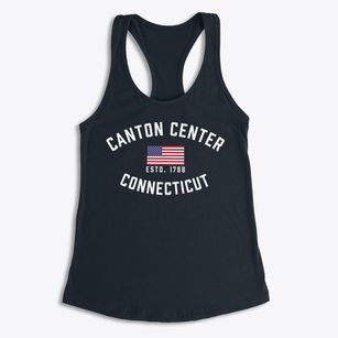 Canton Center Connecticut Patriot Women's Racerback Tank
