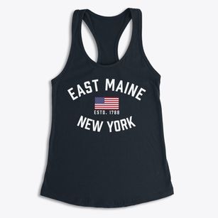 East Maine New York Patriot Women's Racerback Tank