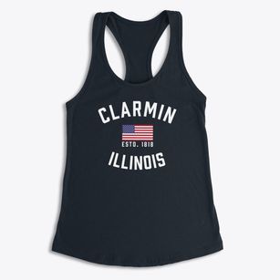 Clarmin Illinois Patriot Women's Racerback Tank