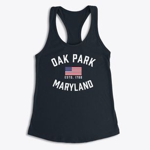 Oak Park Maryland Patriot Women's Racerback Tank