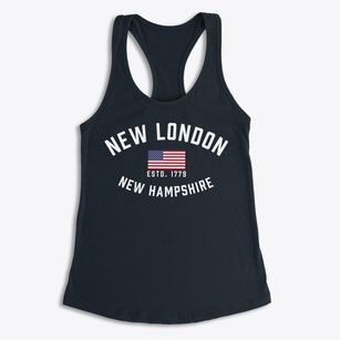 New London New Hampshire Patriot Women's Racerback Tank