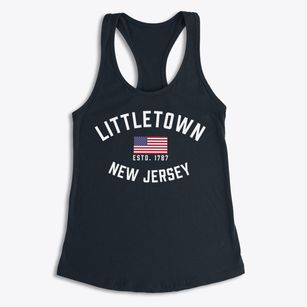 Littletown New Jersey Patriot Women's Racerback Tank