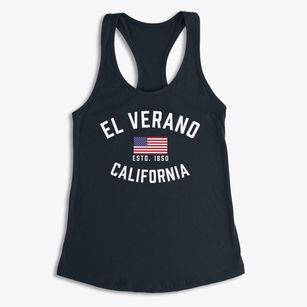 El Verano California Patriot Women's Racerback Tank