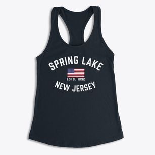 Spring Lake New Jersey Patriot Women's Racerback Tank