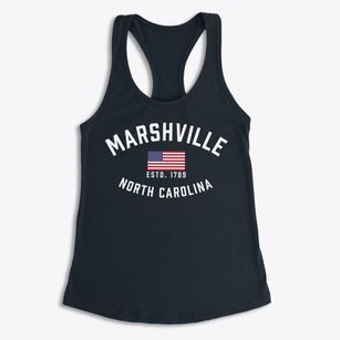 Marshville North Carolina Patriot Women's Racerback Tank