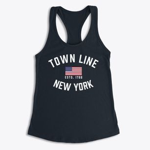 Town Line New York Patriot Women's Racerback Tank