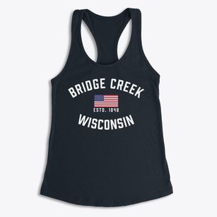 Bridge Creek Wisconsin Patriot Women's Racerback Tank