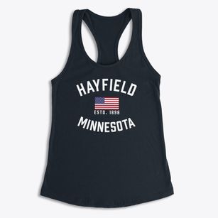 Hayfield Minnesota Patriot Women's Racerback Tank