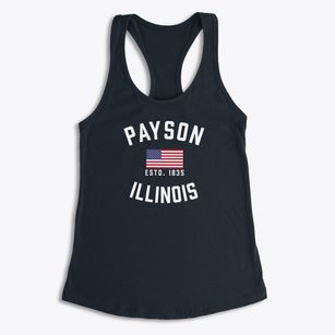 Payson Illinois Patriot Women's Racerback Tank