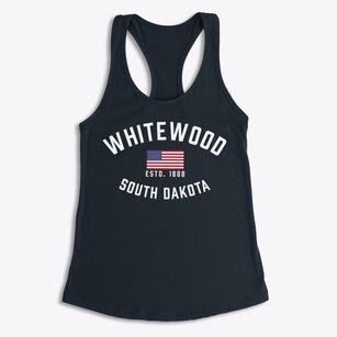 Whitewood South Dakota Patriot Women's Racerback Tank