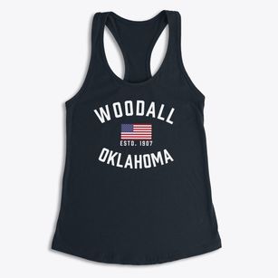 Woodall Oklahoma Patriot Women's Racerback Tank