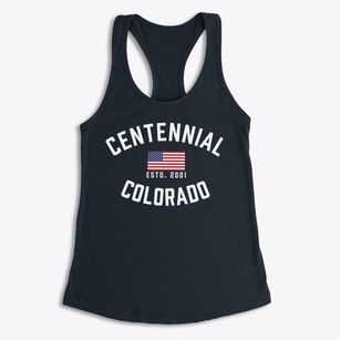 Centennial Colorado Patriot Women's Racerback Tank