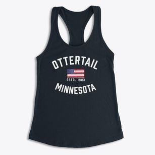 Ottertail Minnesota Patriot Women's Racerback Tank