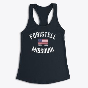 Foristell Missouri Patriot Women's Racerback Tank