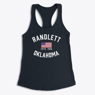 Randlett Oklahoma Patriot Women's Racerback Tank