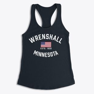 Wrenshall Minnesota Patriot Women's Racerback Tank