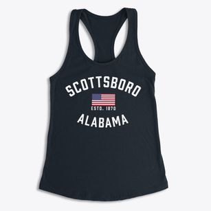 Scottsboro Alabama Patriot Women's Racerback Tank