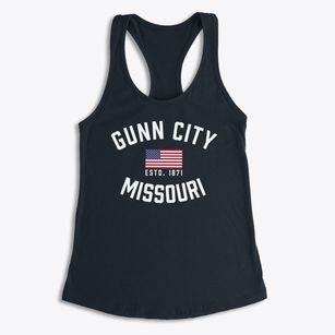 Gunn City Missouri Patriot Women's Racerback Tank