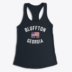 Bluffton Georgia Patriot Women's Racerback Tank