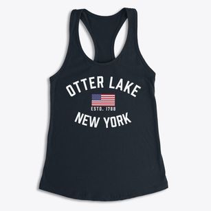 Otter Lake New York Patriot Women's Racerback Tank