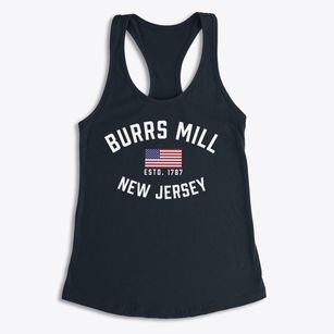 Burrs Mill New Jersey Patriot Women's Racerback Tank