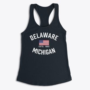 Delaware Michigan Patriot Women's Racerback Tank