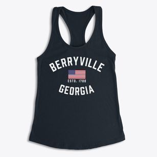 Berryville Georgia Patriot Women's Racerback Tank