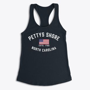 Pettys Shore North Carolina Patriot Women's Racerback Tank