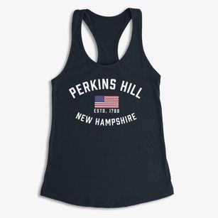 Perkins Hill New Hampshire Patriot Women's Racerback Tank
