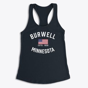 Burwell Minnesota Patriot Women's Racerback Tank