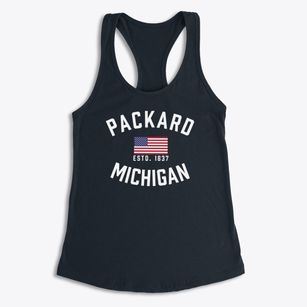 Packard Michigan Patriot Women's Racerback Tank