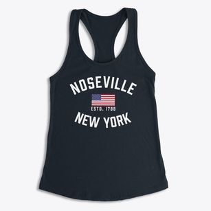 Noseville New York Patriot Women's Racerback Tank