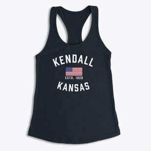 Kendall Kansas Patriot Women's Racerback Tank