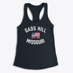 Gads Hill Missouri Patriot Women's Racerback Tank