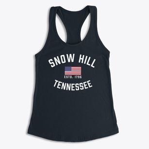 Snow Hill Tennessee Patriot Women's Racerback Tank